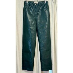 Aritzia Wilfred "The Melina"  Faux Leather  Pants in Aventurine Green